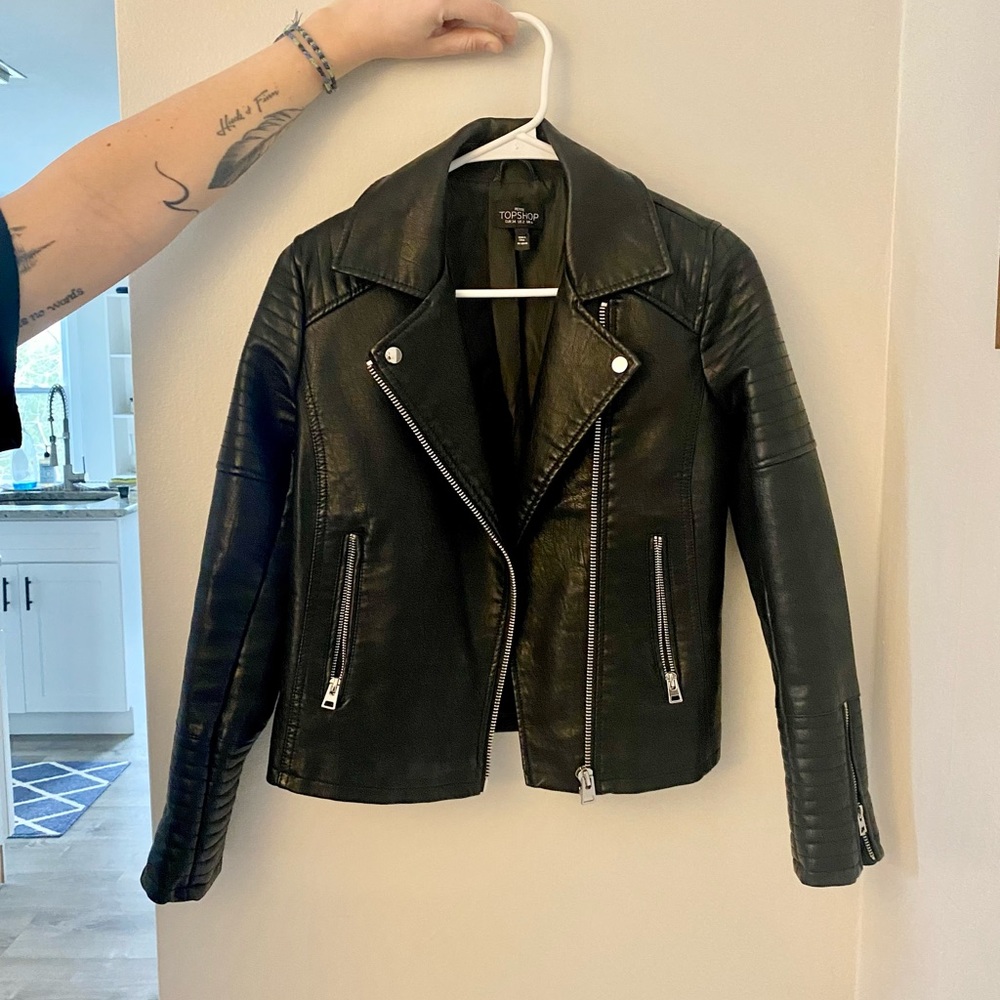 Topshop Vegan Leather Jacket